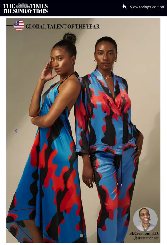 the times and the sunday times, fashion crossover london, sharon a. keyser, skcreations llc, global talent of the year, 2024, fashion, fashion designer, luxury fashion, womenswear