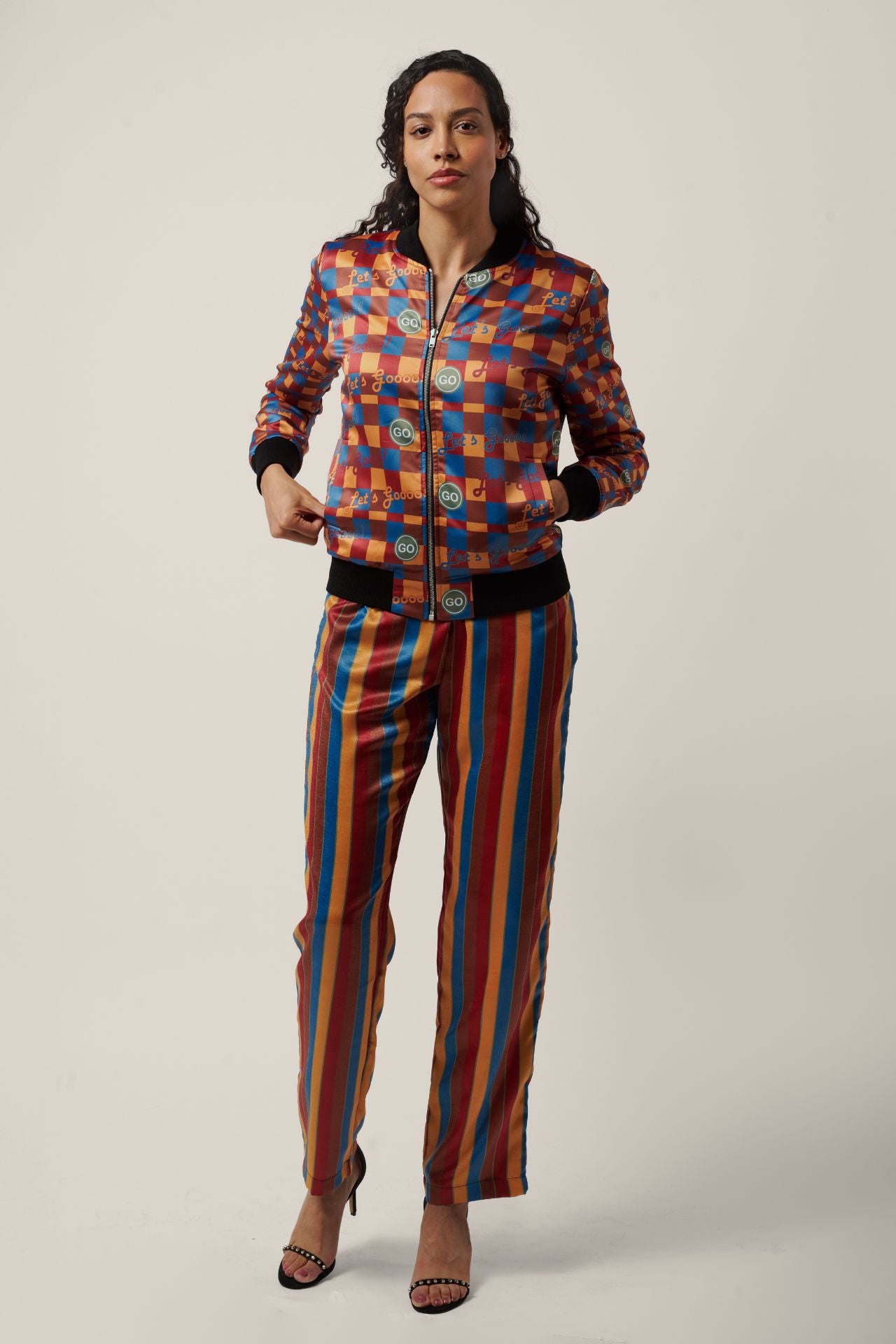 The Sharon Keyser Collection - Let's Gooo! Velvet Satin Pants