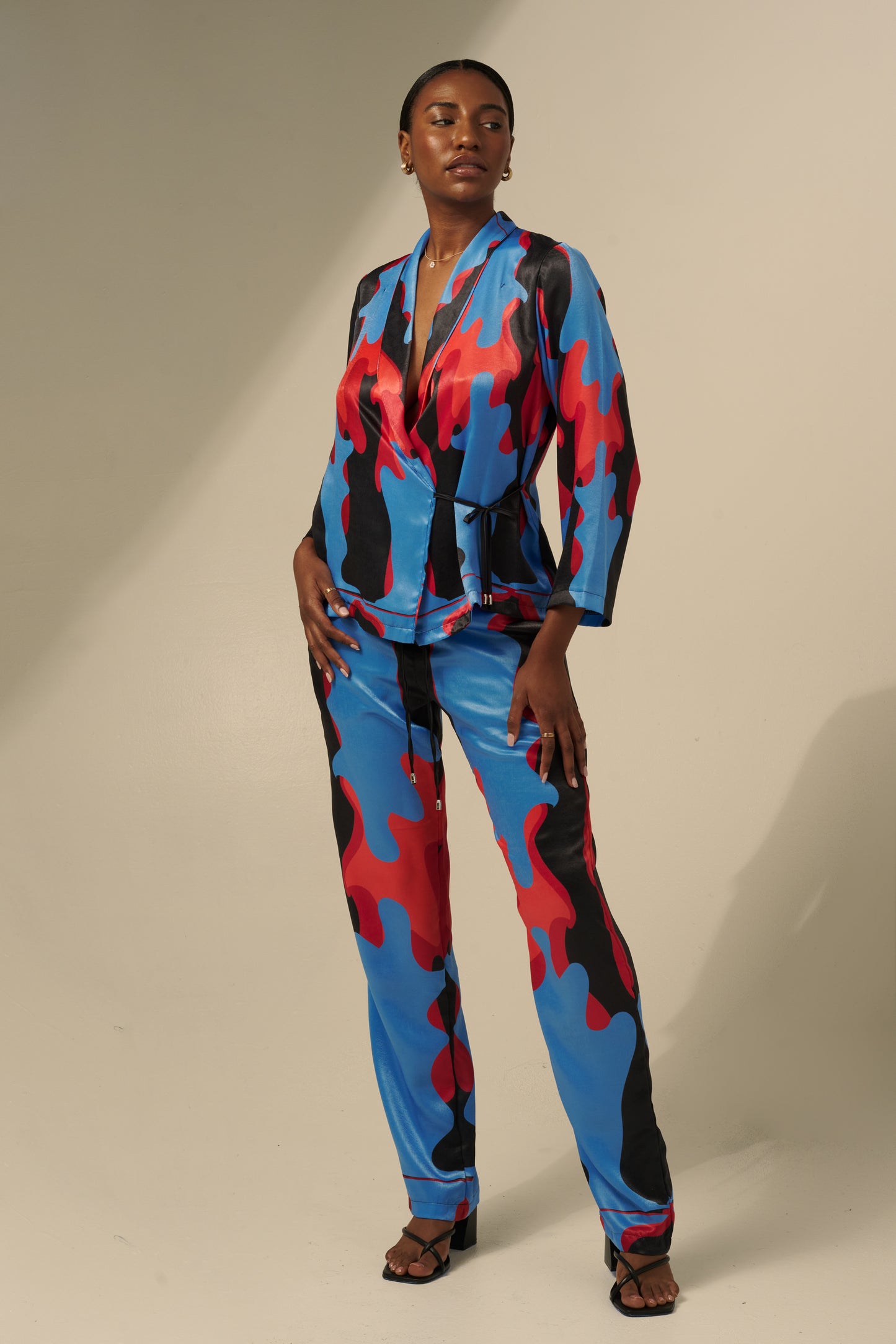 skcreations llc, the sharon keyser collection, new dawn, new york fashion week, fashion, style, runway look, ss2024, womenswear, pants set, original design