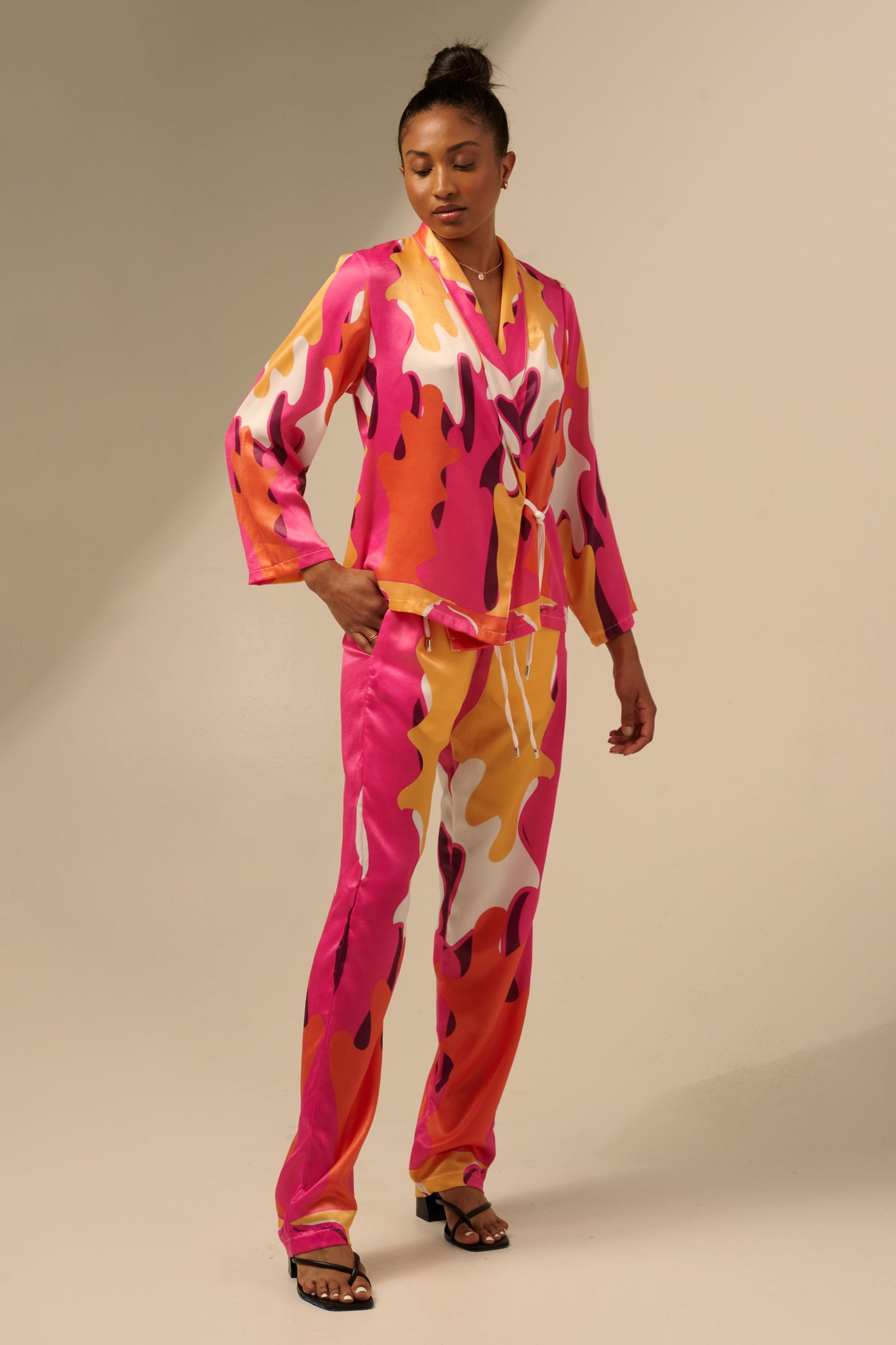 skcreations llc, the sharon keyser collection, new dawn, new york fashion week, fashion, style, runway look, ss2024, womenswear, pants set, original design