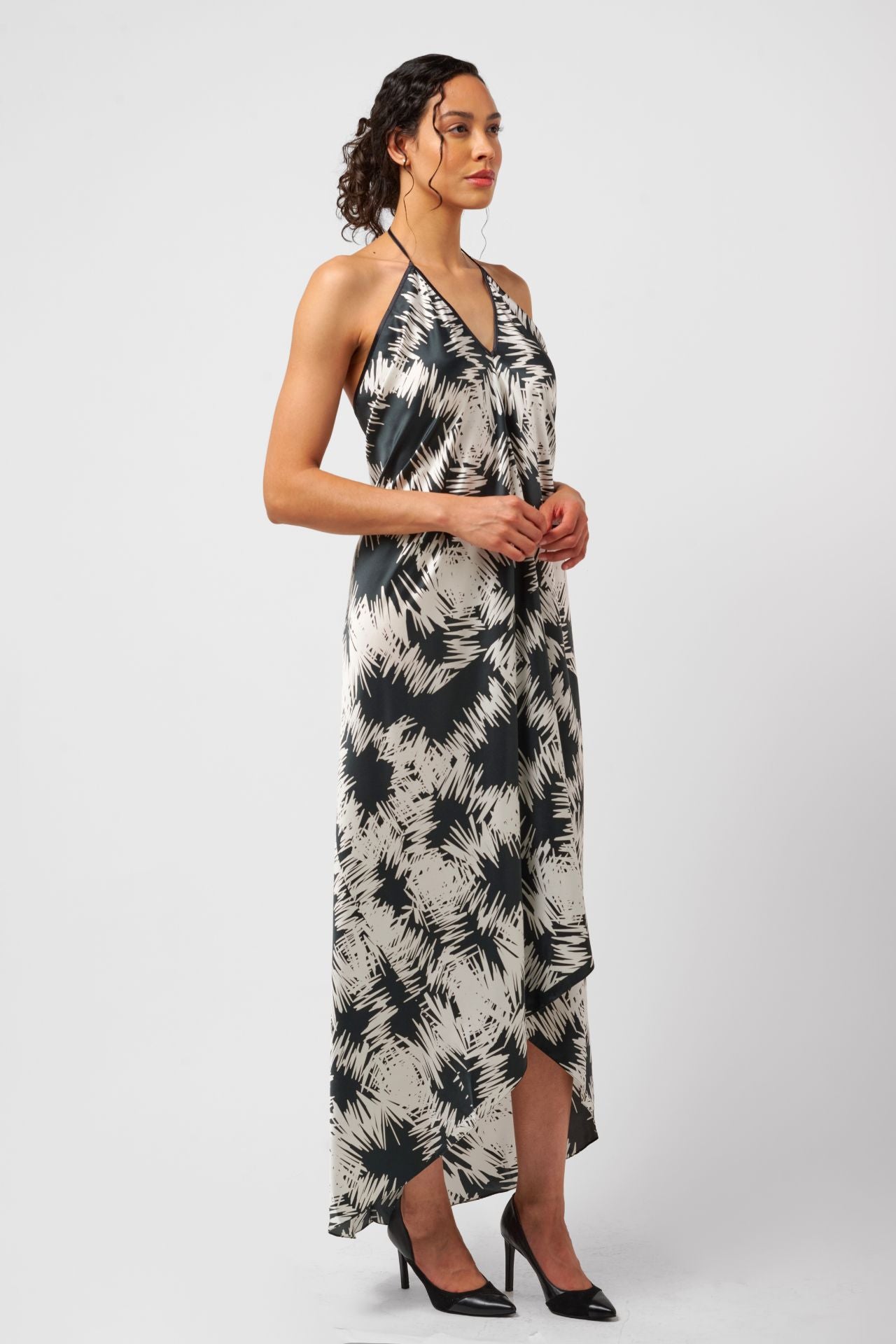 The Sharon Keyser Collection - Frenzy 1 Halter Neck Backless Dress