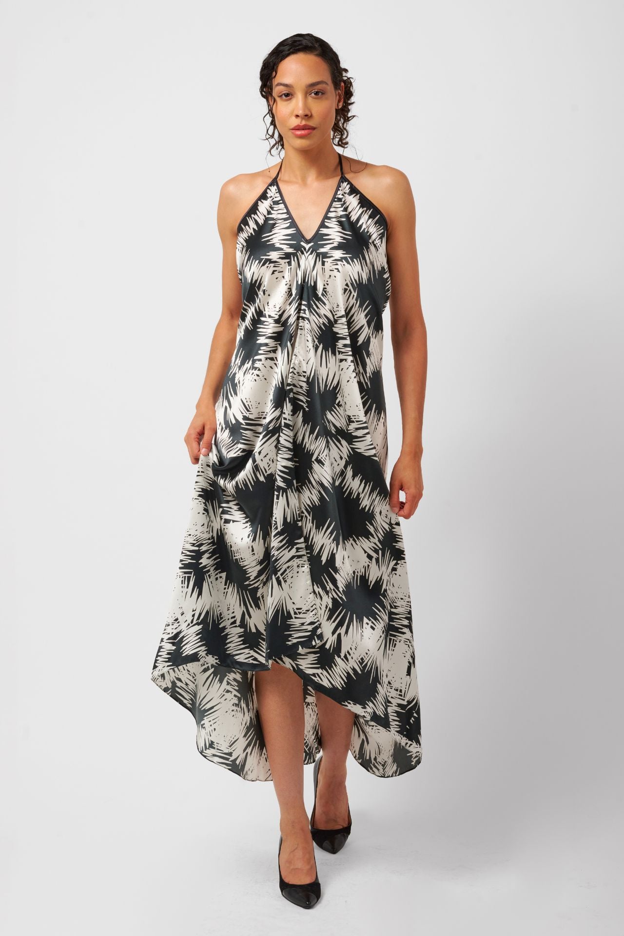 The Sharon Keyser Collection - Frenzy 1 Halter Neck Backless Dress