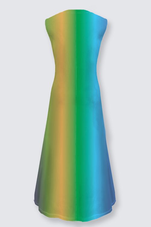 Sea Breeze Flared Maxi Dress