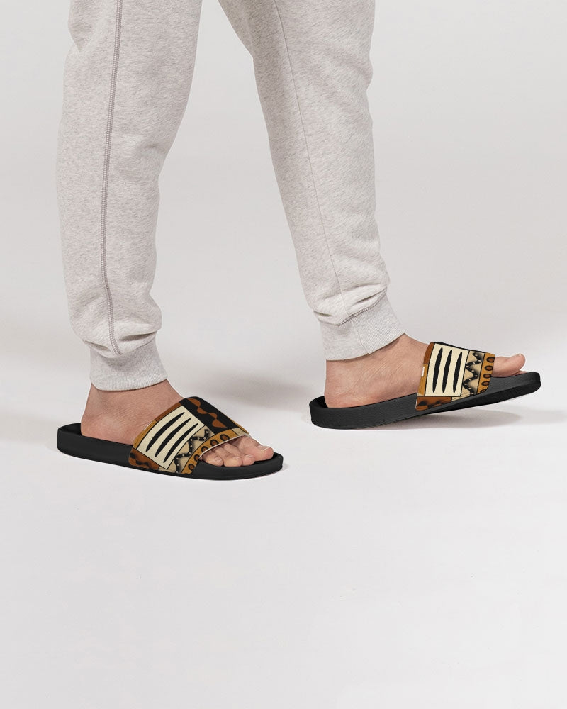 Mud Cloth Pattern 4 © Men's Slide Sandal