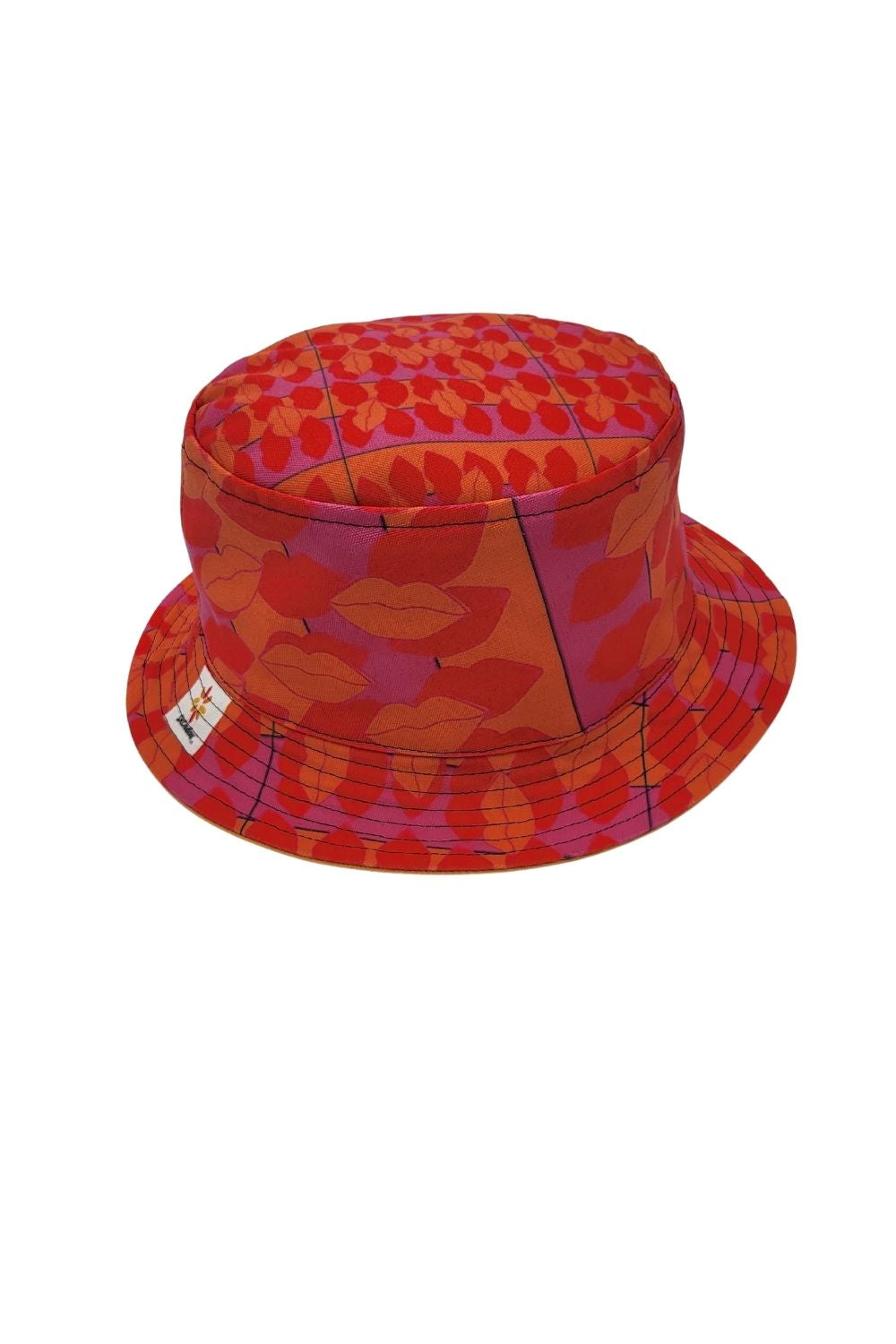 Kisses/Orange Unisex Reversible Bucket Hat