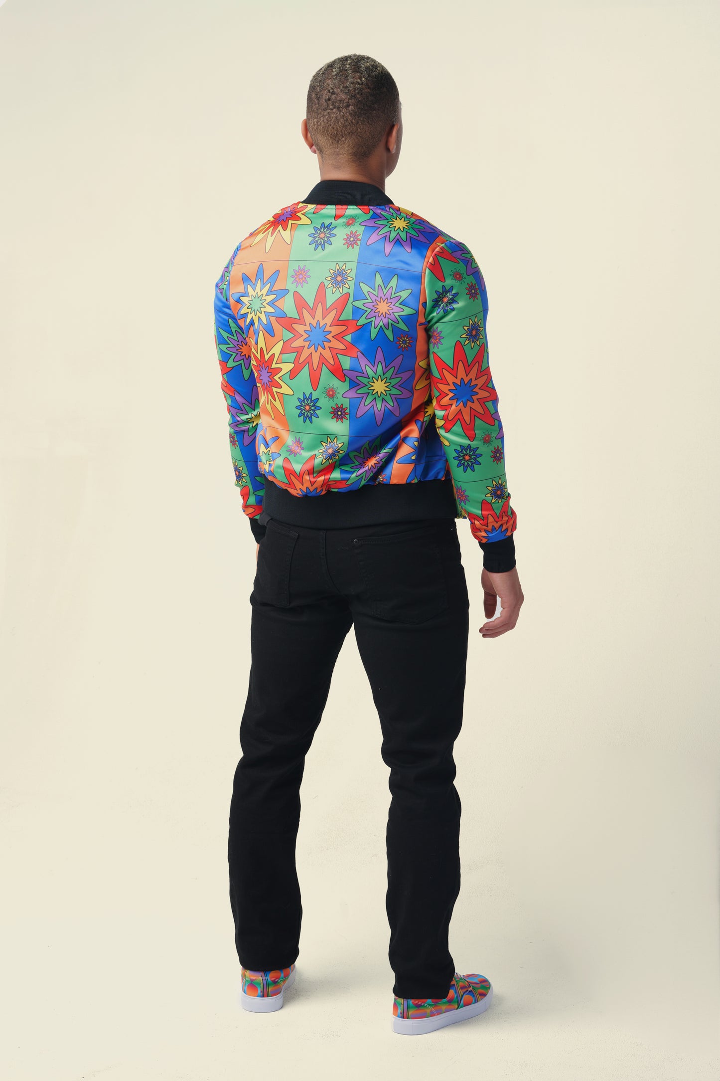 BLOOMING HAPPY - VIBRANT © Bomber Jacket