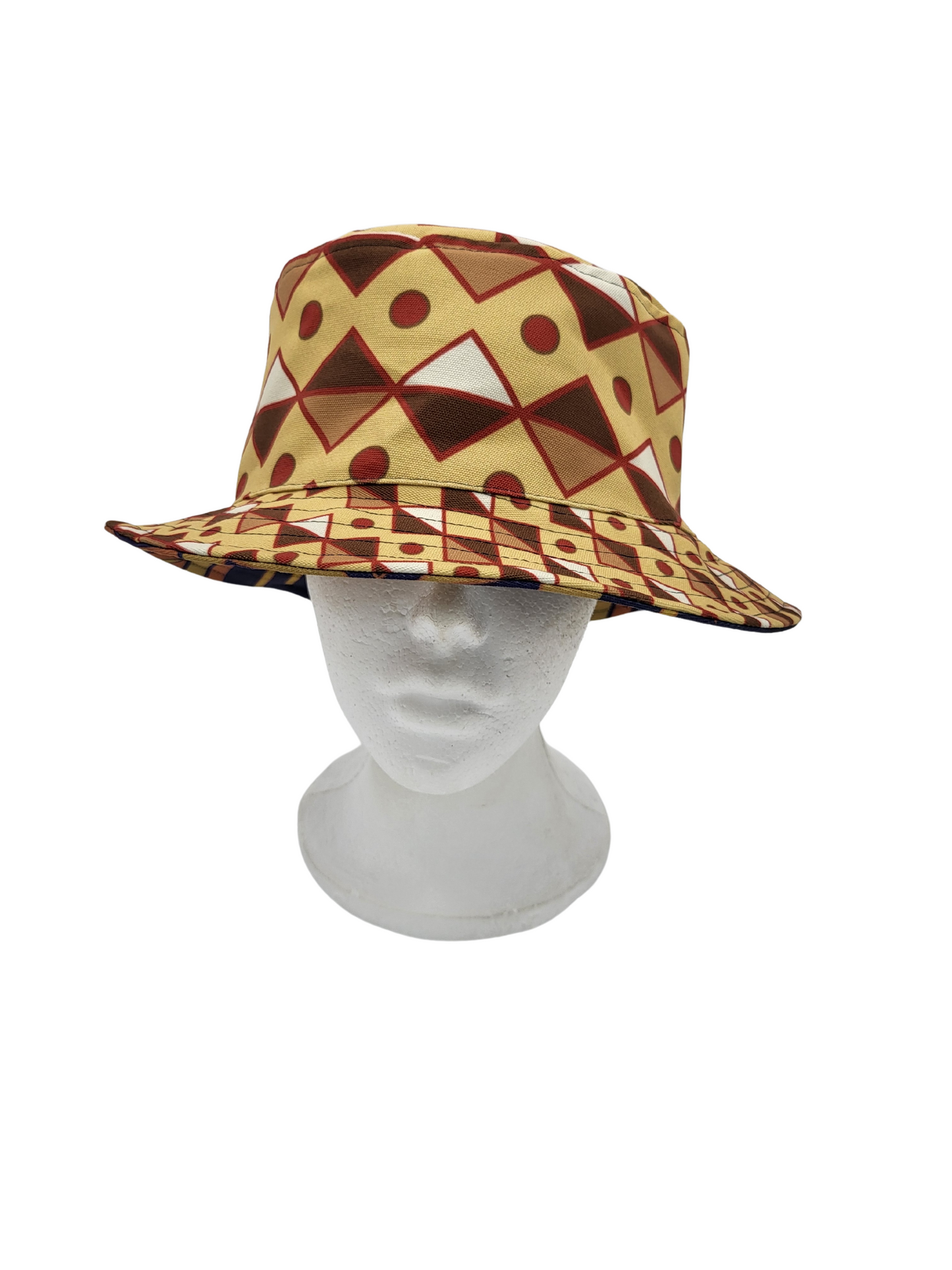 Mud Cloth Pattern 2/Indigo Pattern 2 Unisex Reversible Bucket Hat