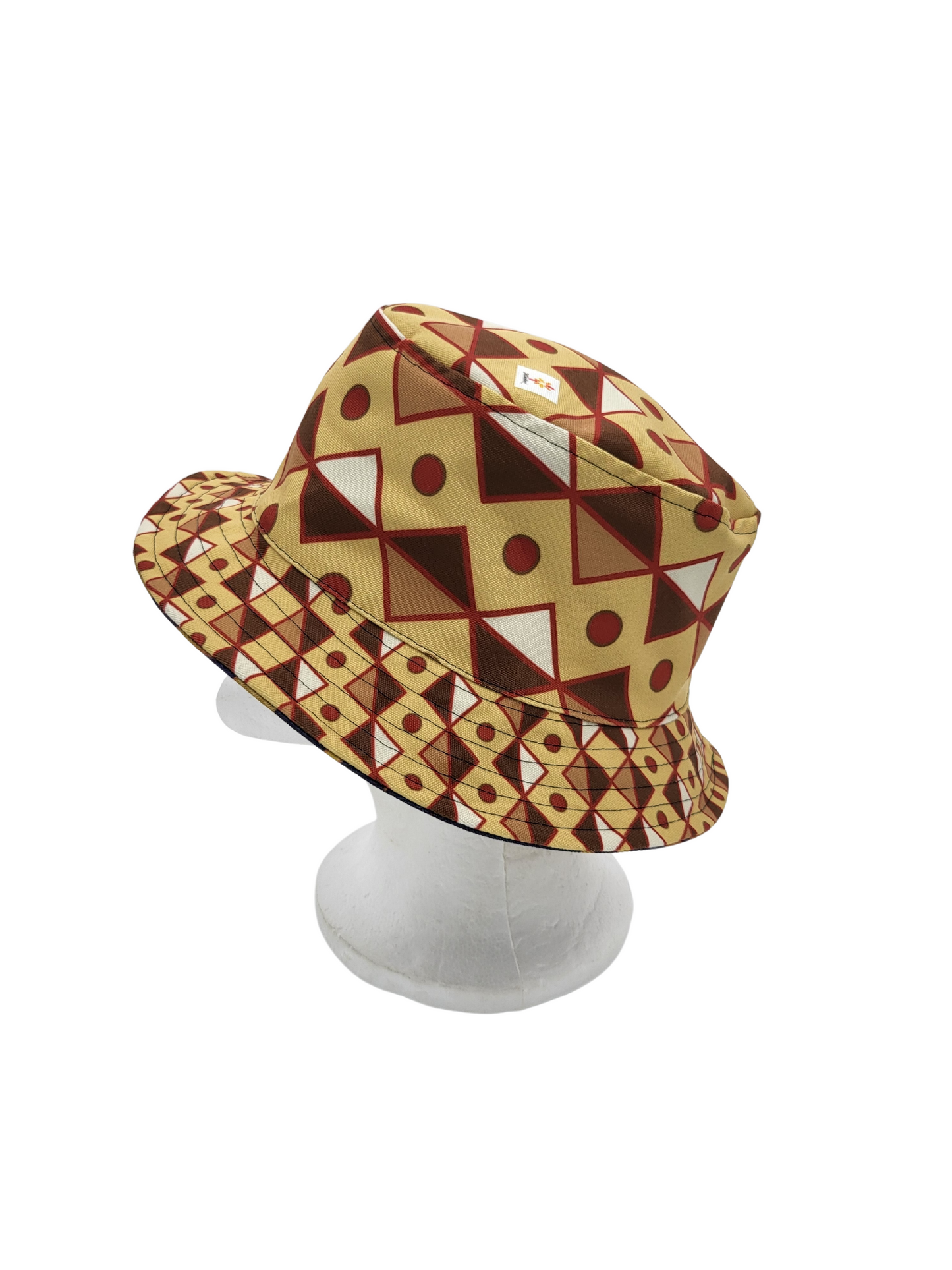 Mud Cloth Pattern 2/Indigo Pattern 2 Unisex Reversible Bucket Hat