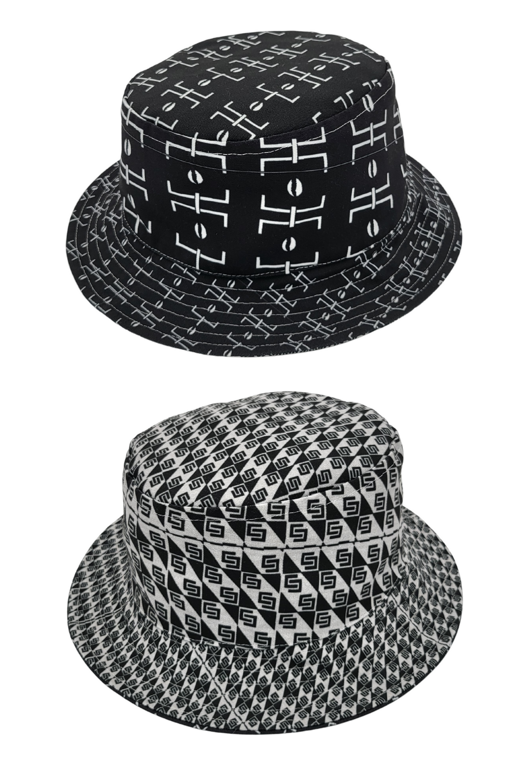 Mud Cloth Pattern 3/Mud Cloth Pattern 5 Unisex Reversible Bucket Hat