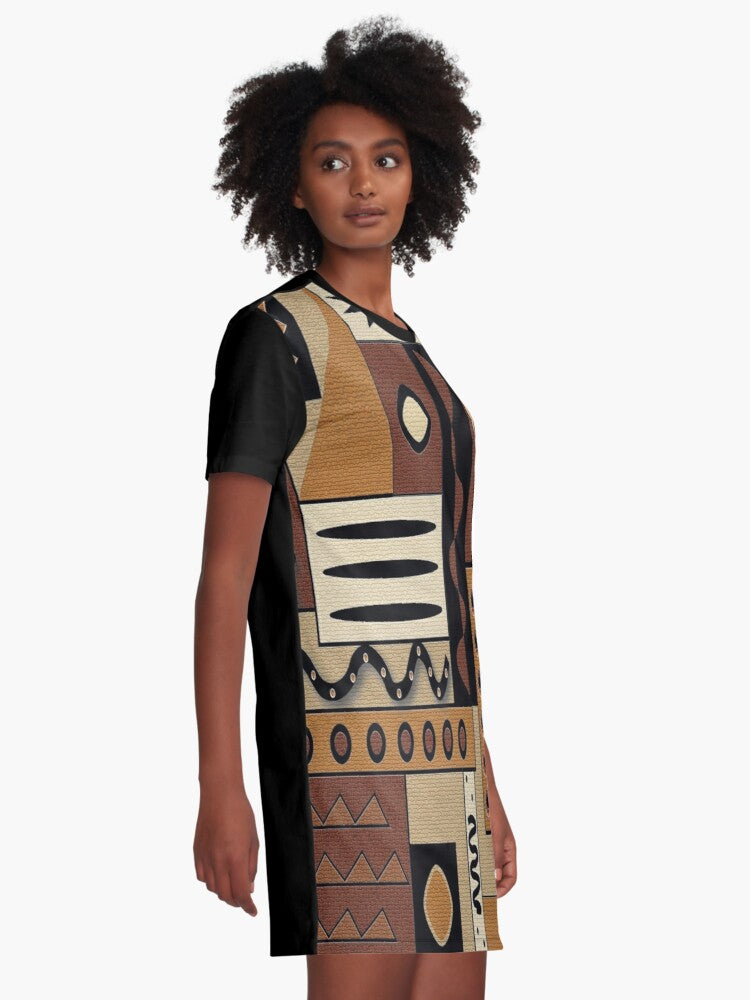Mud Cloth Pattern 4 © Graphic T-Shirt Dress