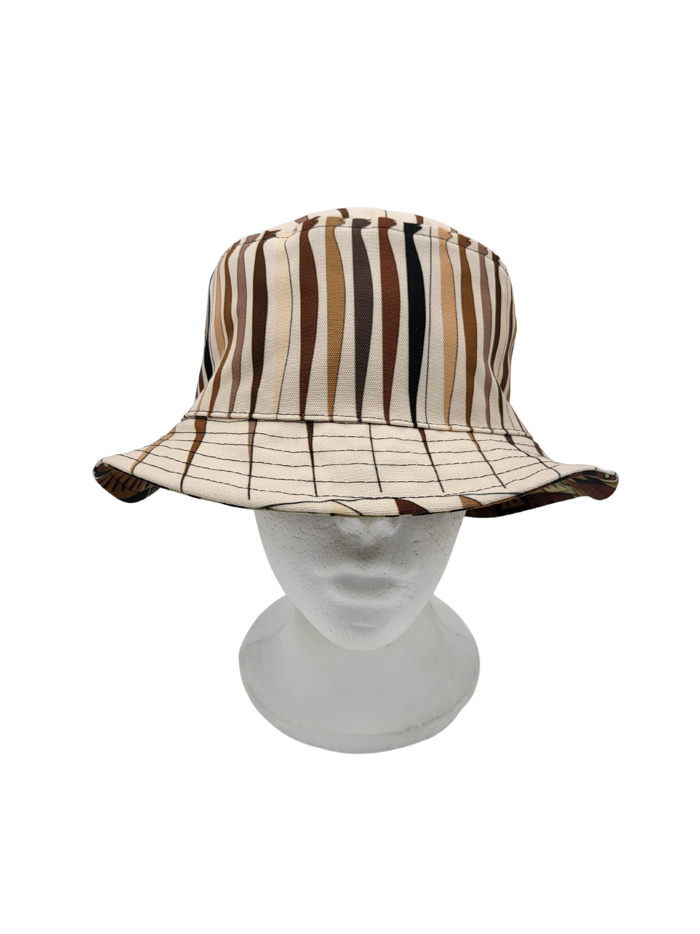 Mud Cloth Pattern 4/Brotherhood Unisex Reversible Bucket Hat