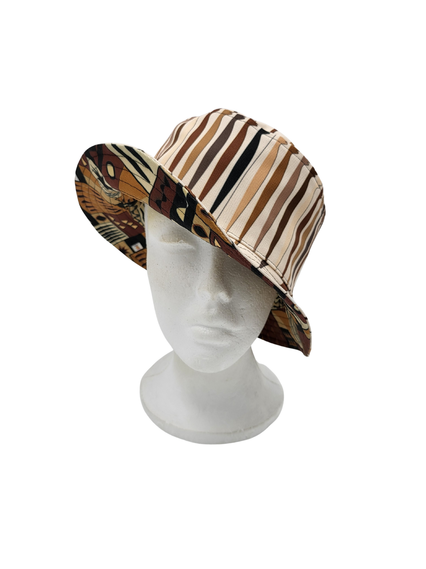 Mud Cloth Pattern 4/Brotherhood Unisex Reversible Bucket Hat