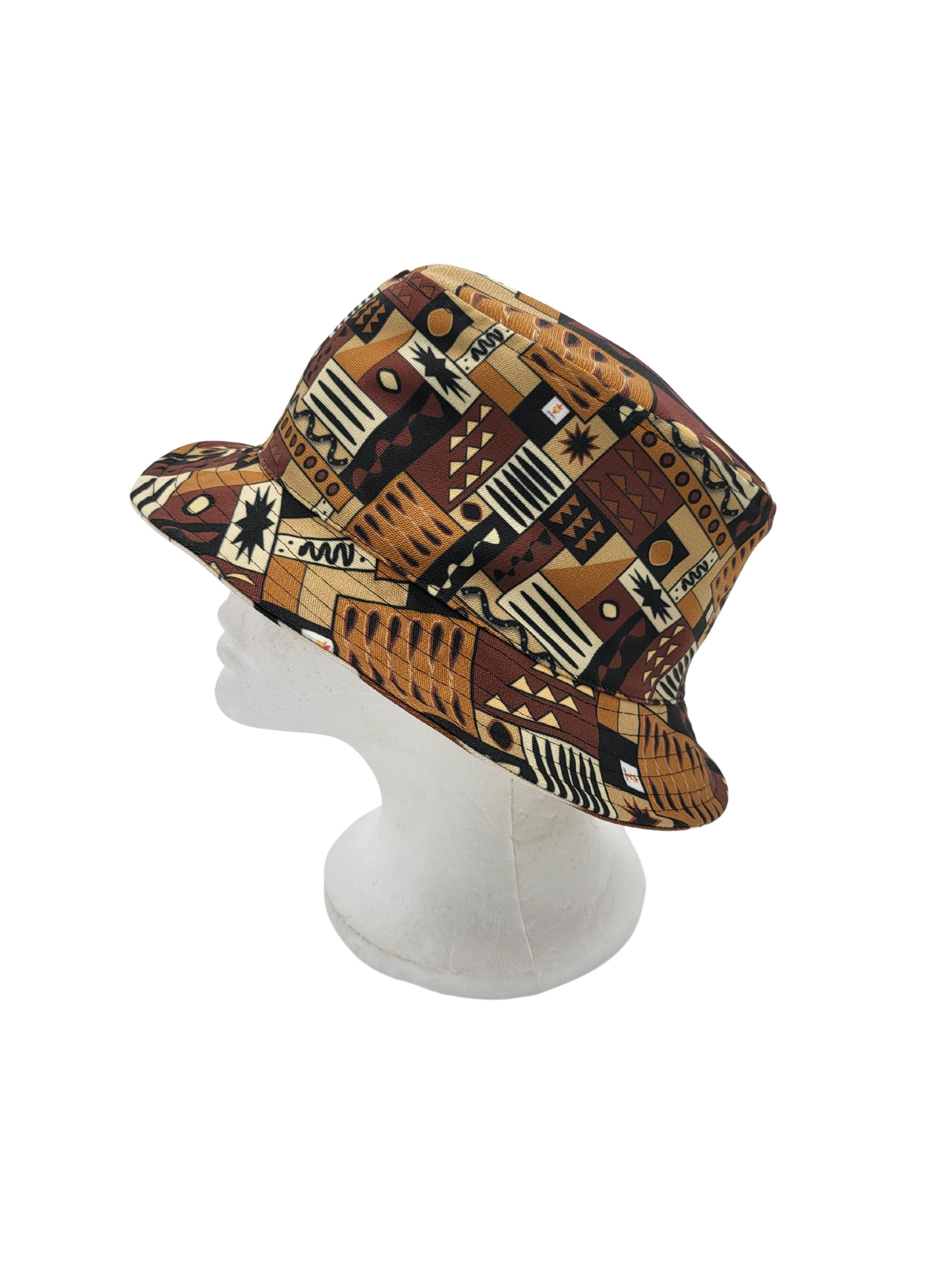 Mud Cloth Pattern 4/Brotherhood Unisex Reversible Bucket Hat