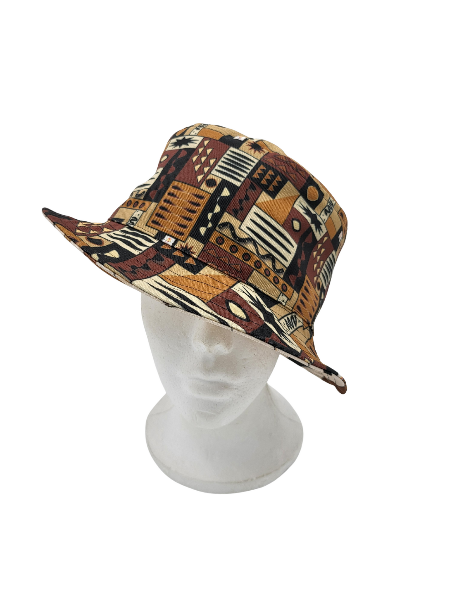 Mud Cloth Pattern 4/Brotherhood Unisex Reversible Bucket Hat