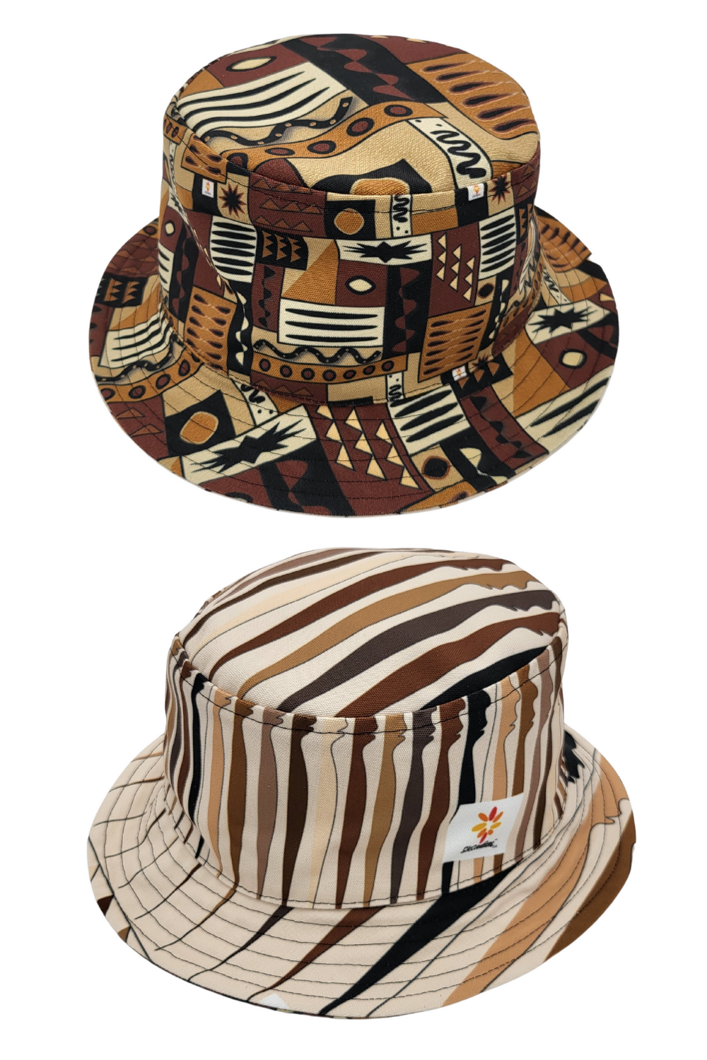 Mud Cloth Pattern 4/Brotherhood Unisex Reversible Bucket Hat