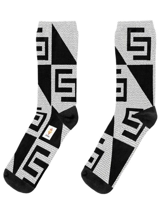 Mud Cloth Pattern 5 © Unisex Socks