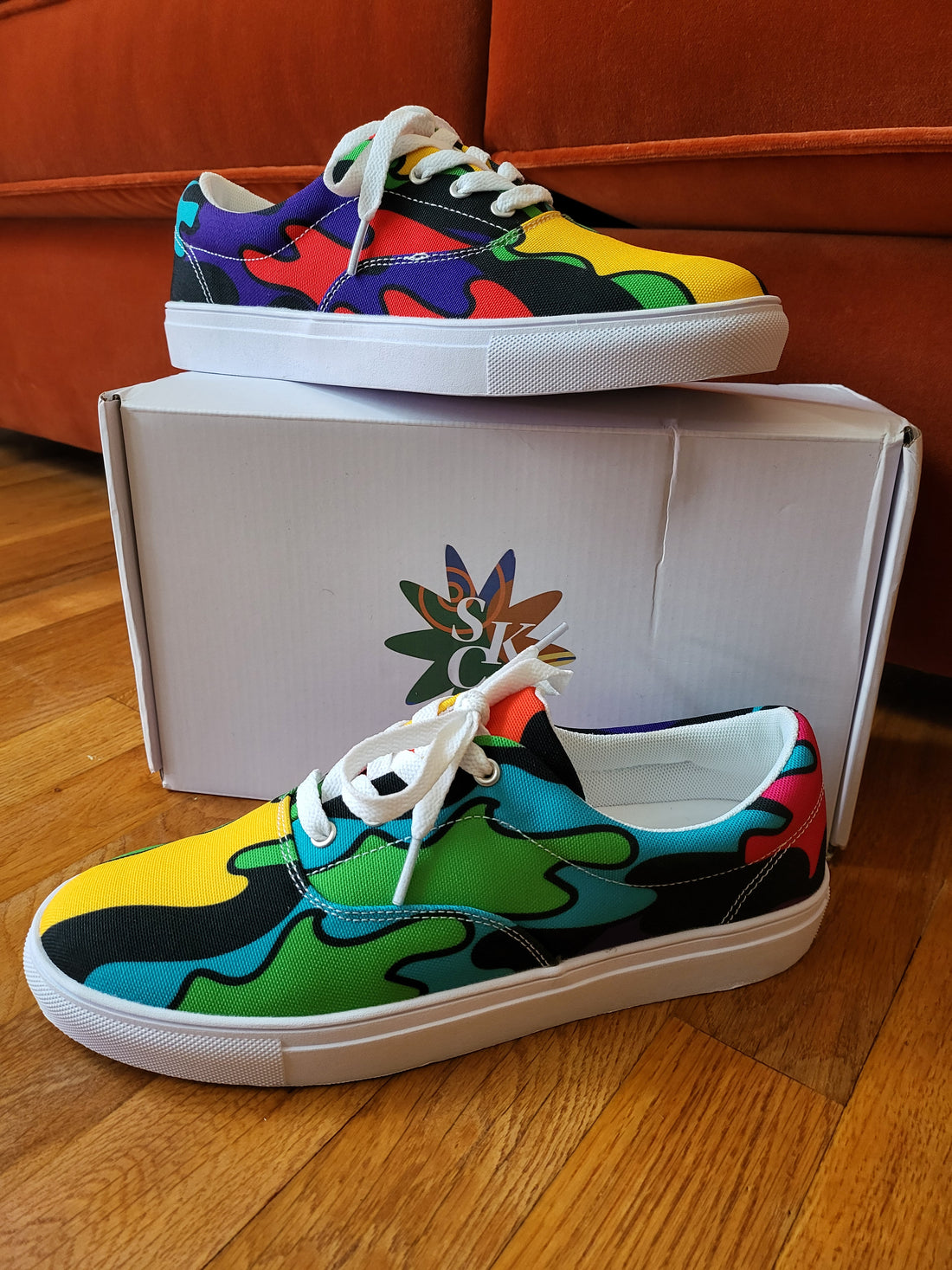 skcreations llc, sneakers, lowdown, low tops, shoes, women's shoes, new dawn, fashion designer, sharon a. keyser, wearable art, colorful, canvas shoes, shoes