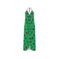 Island Vibes Green Halter Neck Backless Dress