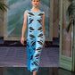 Island Vibes Light Blue Flared Maxi Dress