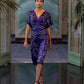 Island Vibes Purple Flowy Sleeves Dress