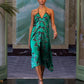 Island Vibes Green Halter Neck Backless Dress
