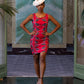 Island Vibes Red A-Line Dress