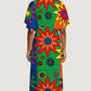 Blooming Happy - Vibrant Flowy Sleeves Dress