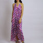 Mod Purple Halter Neck Backless Dress