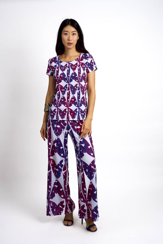 Mod Purple Top and Palazzo Pants