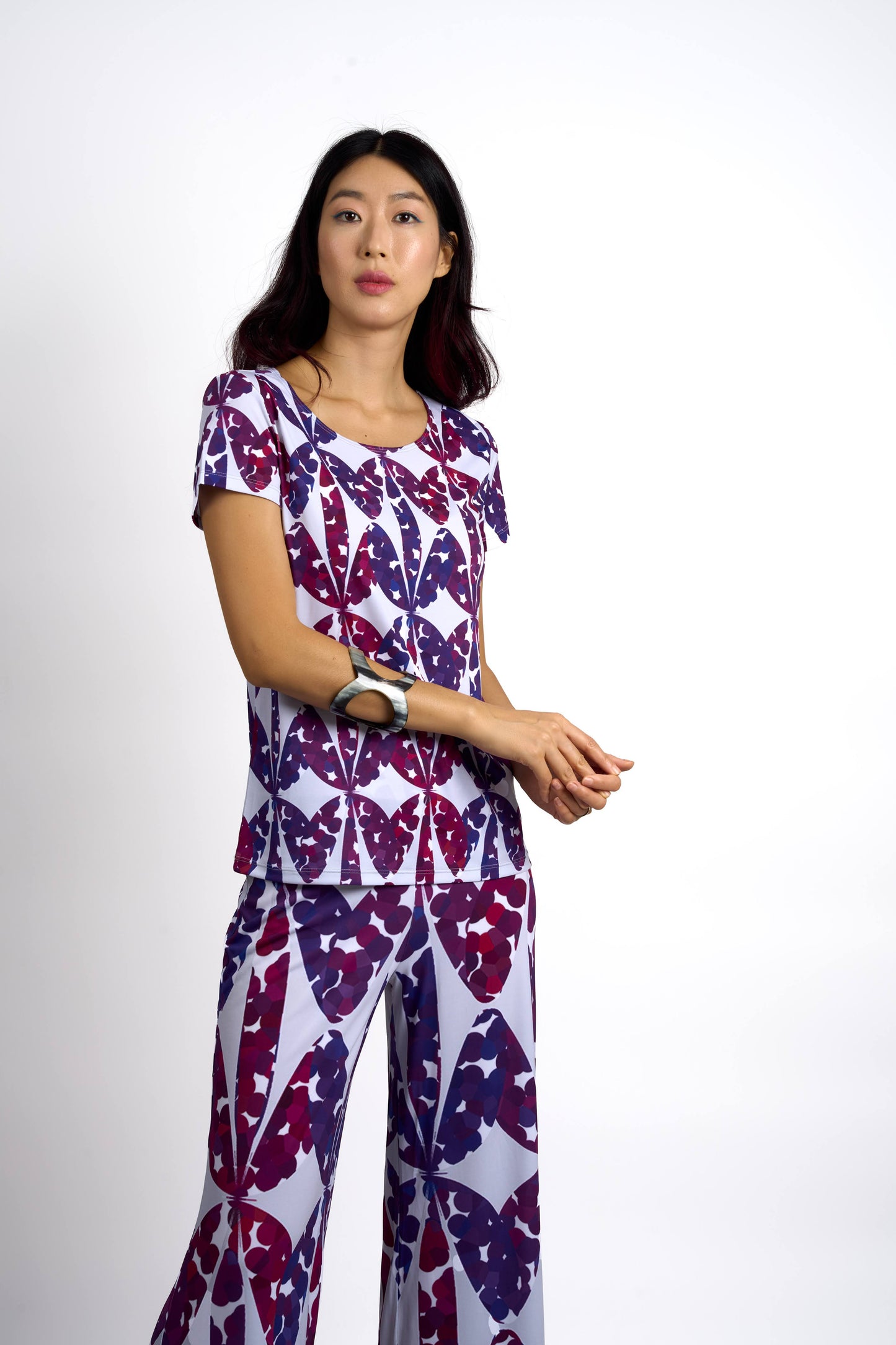 Mod Purple Top and Palazzo Pants