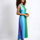 Sea Breeze Flared Maxi Dress