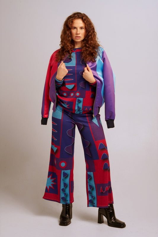 Do You 1 Knit Palazzo Pants - Print