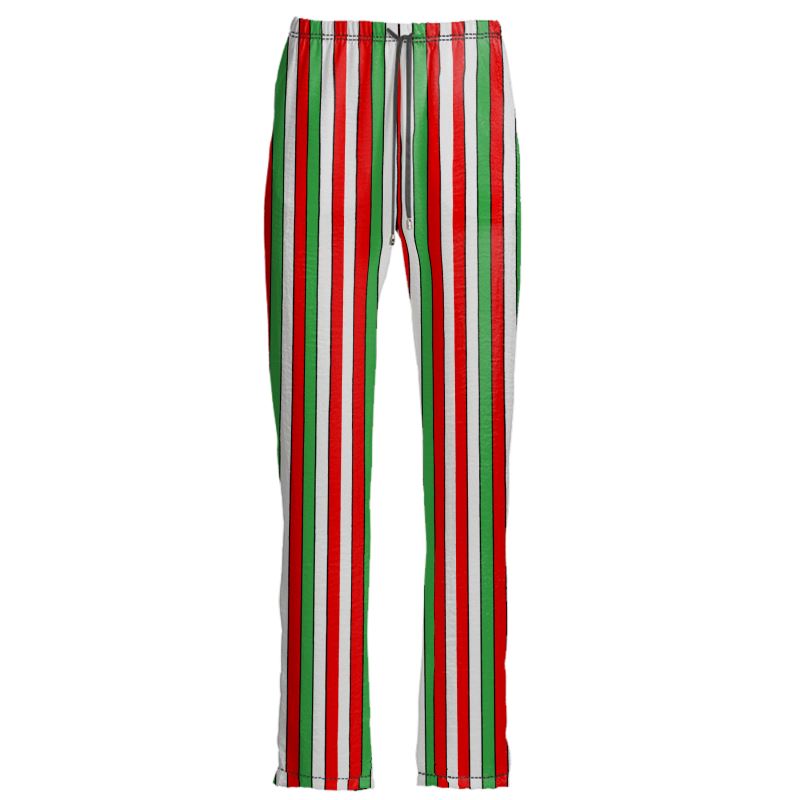 The Sharon Keyser Collection - Let's Gooo! B&W Velvet Satin Pants
