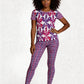 Mod Purple © High Waist Leggings