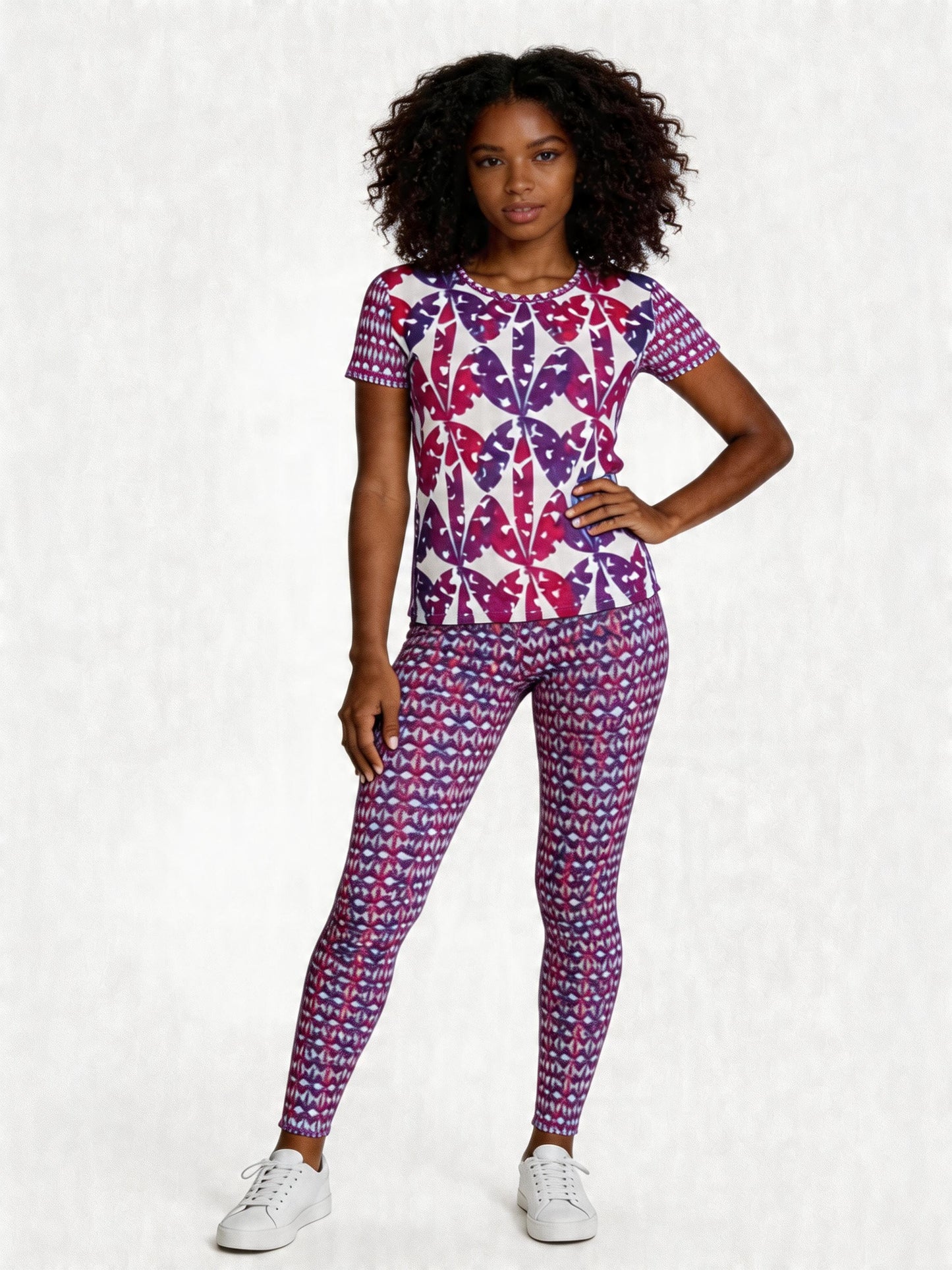 Mod Purple © High Waist Leggings