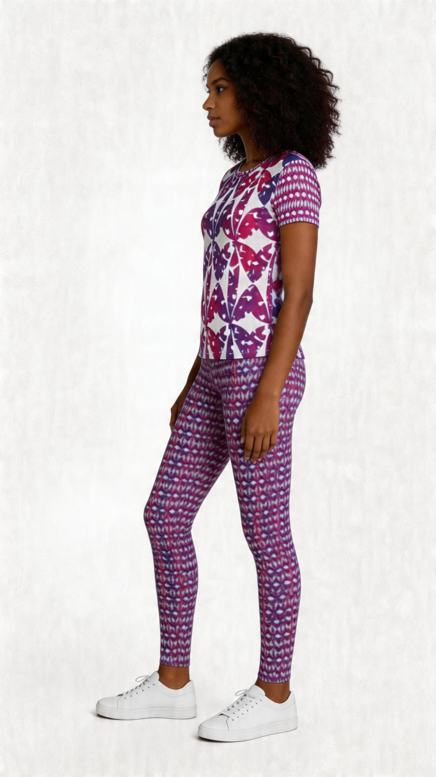 Mod Purple © High Waist Leggings
