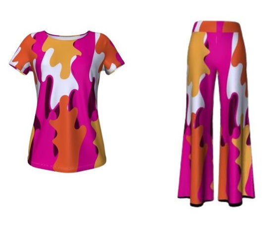 The Sharon Keyser Collection - New Dawn 3 Top and Palazzo Pants