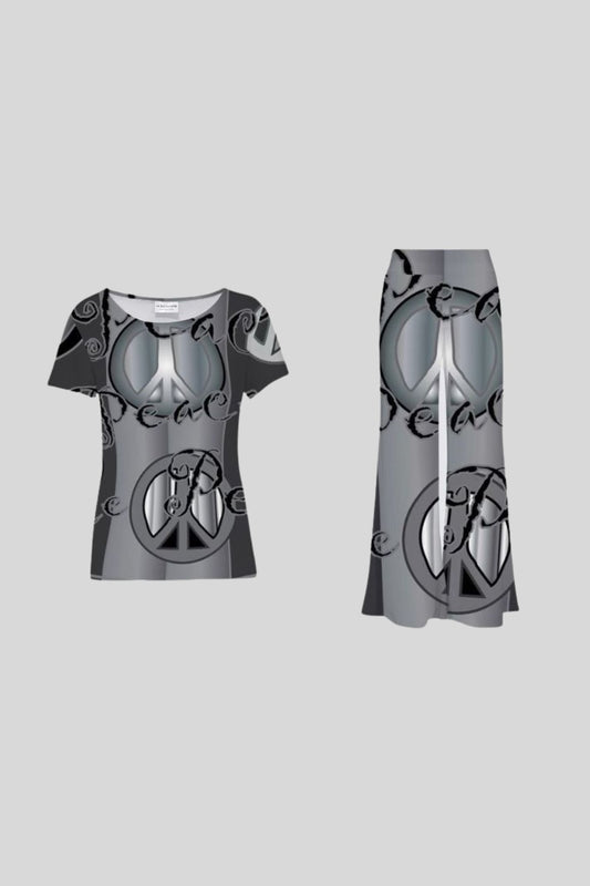 The Sharon Keyser Collection - Peace 2 Top and Palazzo Pants