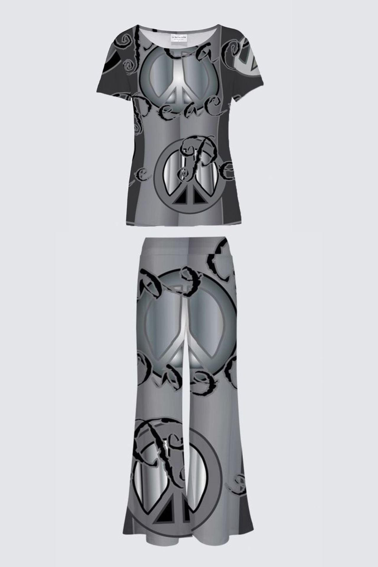 The Sharon Keyser Collection - Peace 2 Top and Palazzo Pants