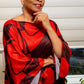 Red Carpet Knit Poncho