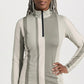 Stripes Half-Zip Top in Gray and Beige
