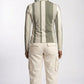 Stripes Half-Zip Top in Gray and Beige