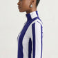 Stripes Half-Zip Top in Blue and White