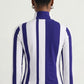 Stripes Half-Zip Top in Blue and White