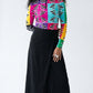Island Vibes Collage Half-Zip Top