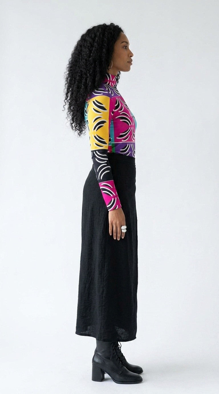 Island Vibes Collage Half-Zip Top