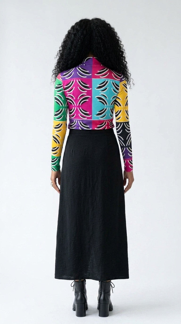 Island Vibes Collage Half-Zip Top