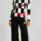 Let's Gooo! Black and White Half-Zip Top