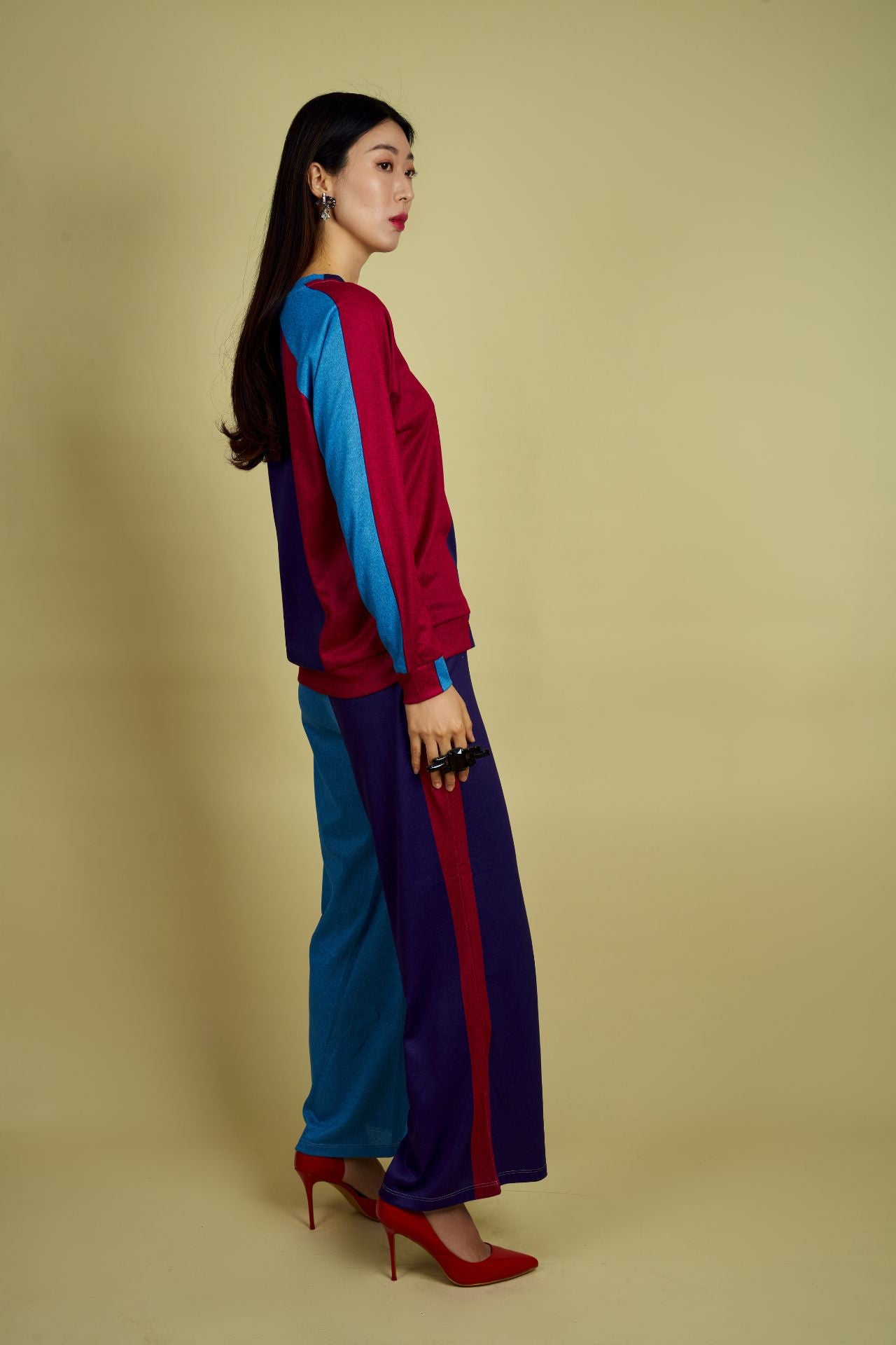 Do You 1 Knit Palazzo Pants - Stripes