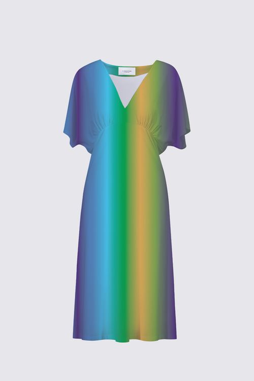 Sea Breeze Flowy Sleeves Dress